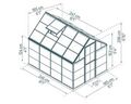 Växthus Harmony 4,6 m² Mörkgrå Canopia by Palram
